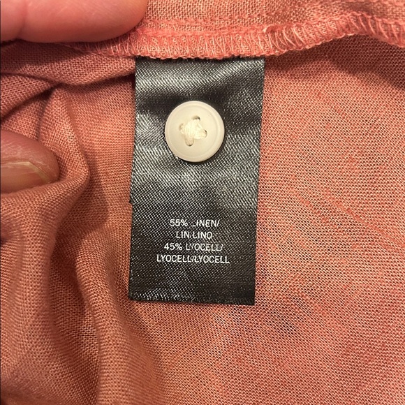 Kenneth Cole Men's Pink Casual Button Down Shirt, linen blend - Picture 7 of 7